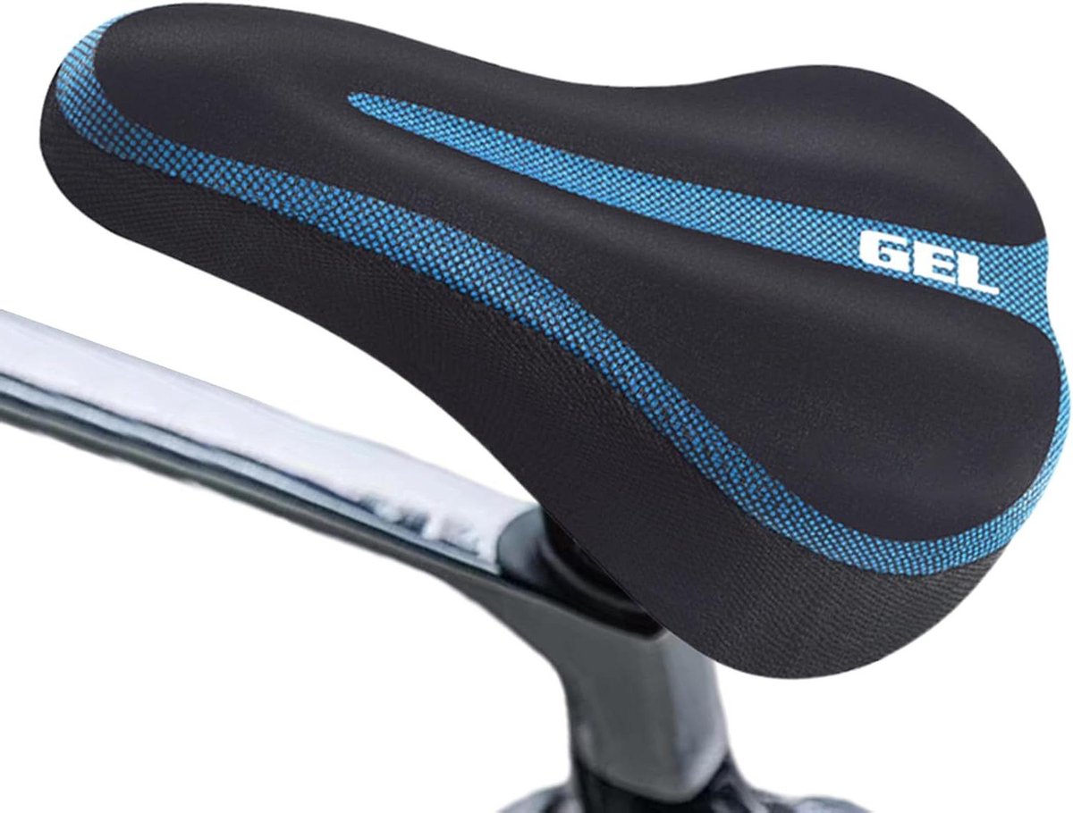 Fietsstoelkussen - Zadelhoes Fiets - Comfortabel Fietsen - Drukverlichtende Technologie - 29.5x17cm - Blauw