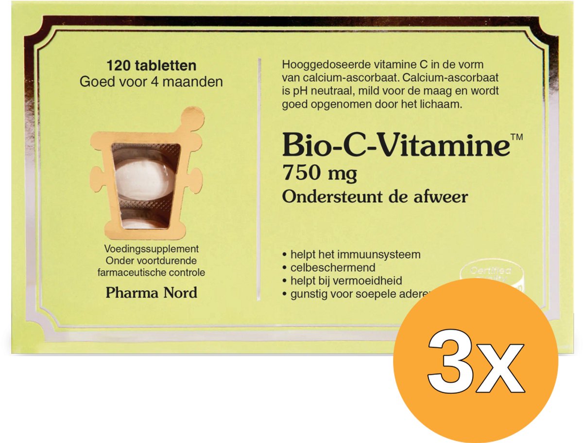 3x Pharma Nord Bio C Vitamine (120 tabletten)