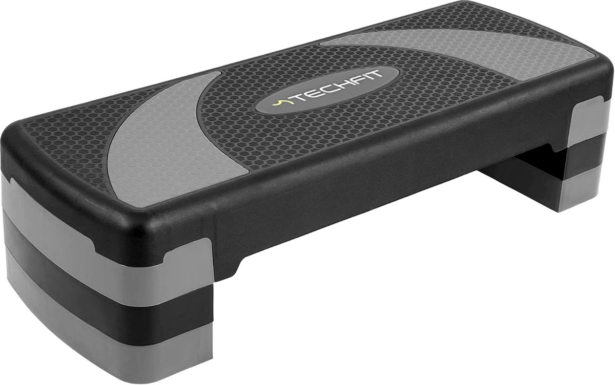SnelShoppen - TechFit Stepper Verstelbare Aerobics Bank - Draagbare Fitness Stepper met 3 Niveaus voor Thuis Workout, Aerobics en Cardio Training
