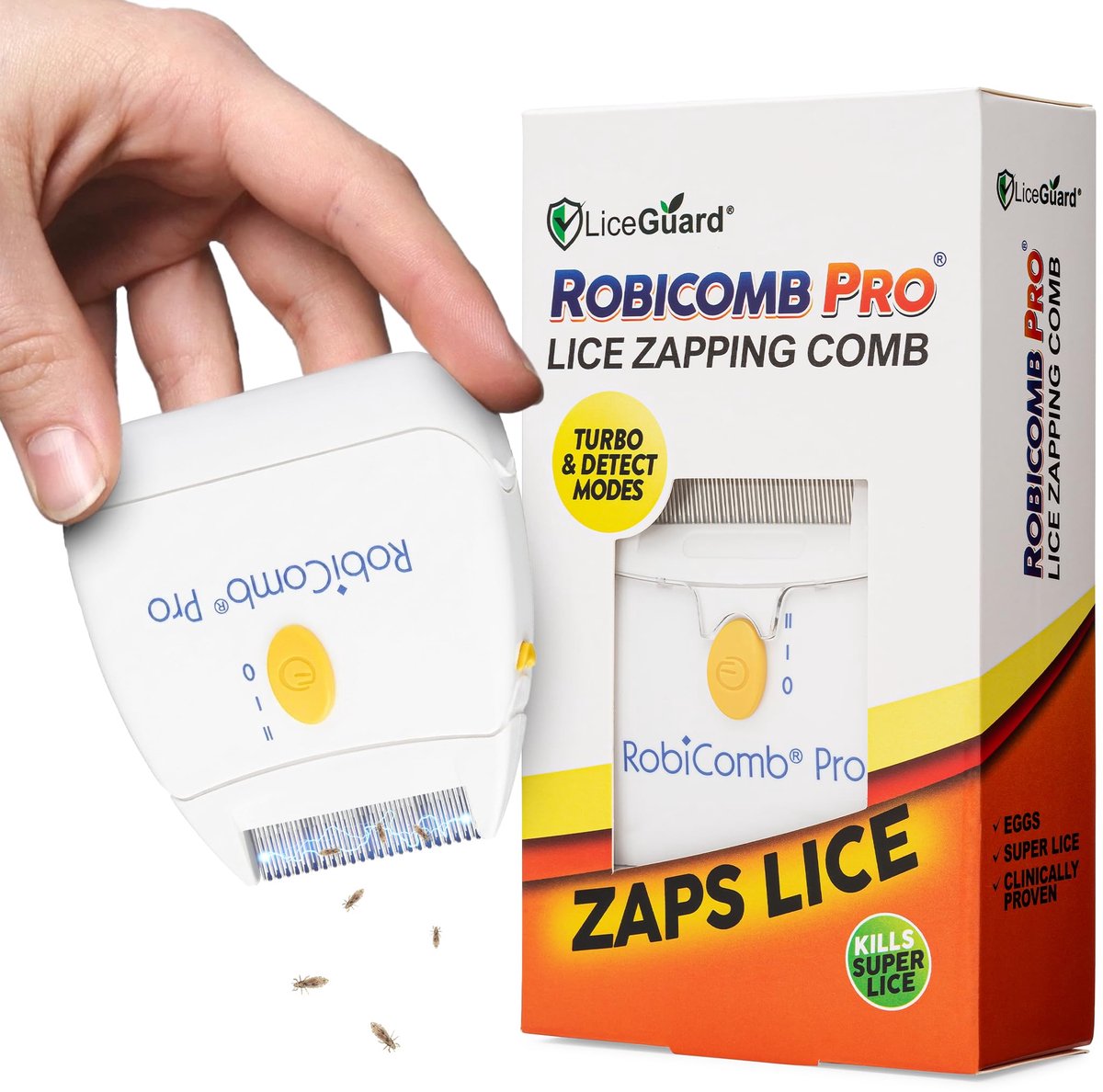 SnelShoppen - Robi Comb Pro Elektronische Luizenkam voor Effectieve Luizenbestrijding, Draadloos, Geschikt voor Kinderen, Compact en Handzaam, Hygiëni