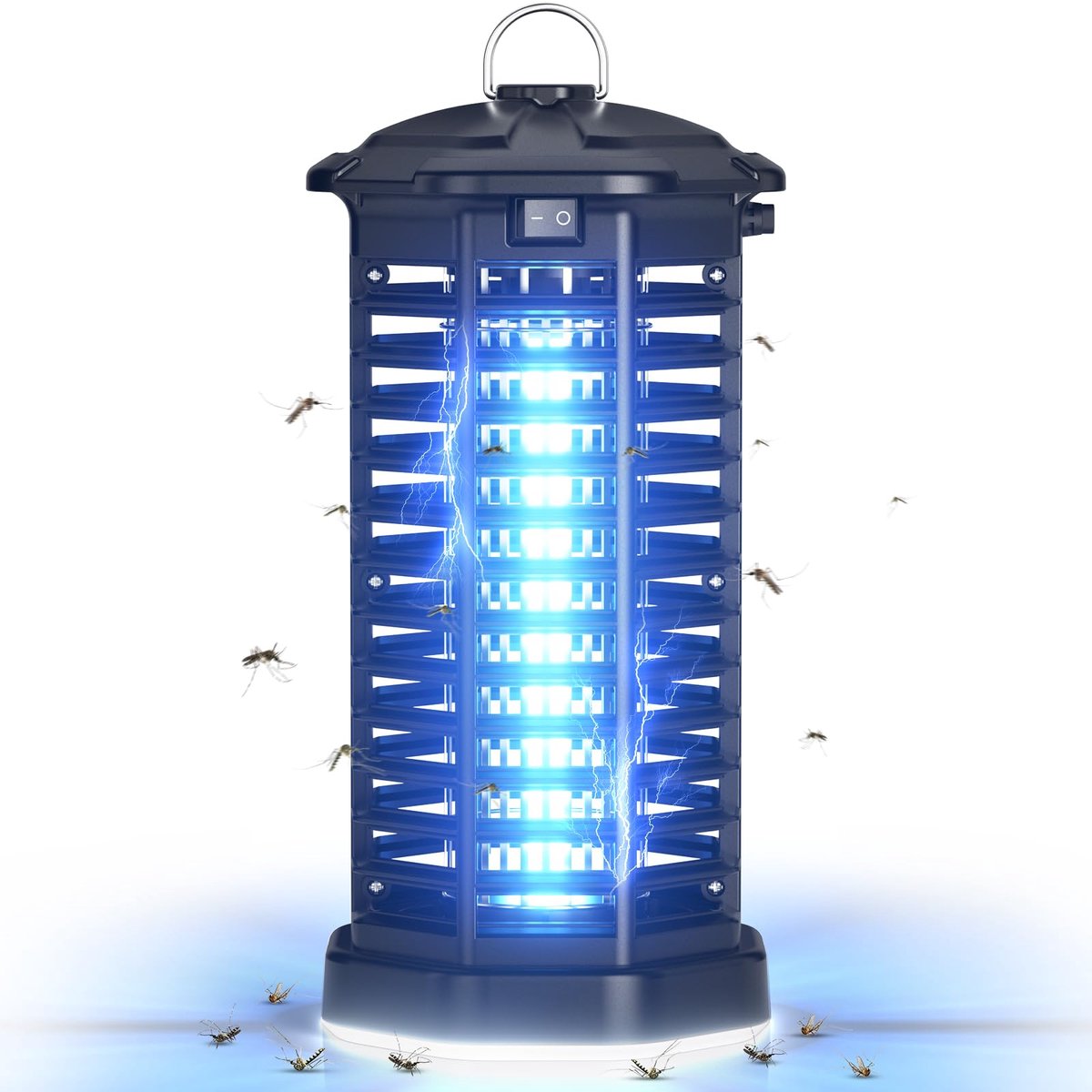 SnelShoppen - Elektrische Insectenverdelger 4200V, Muggenval met UV-Licht en LED, 15W, Waterdicht IPX4, Voor Binnen en Buiten, Ideaal voor Tuin, Campi