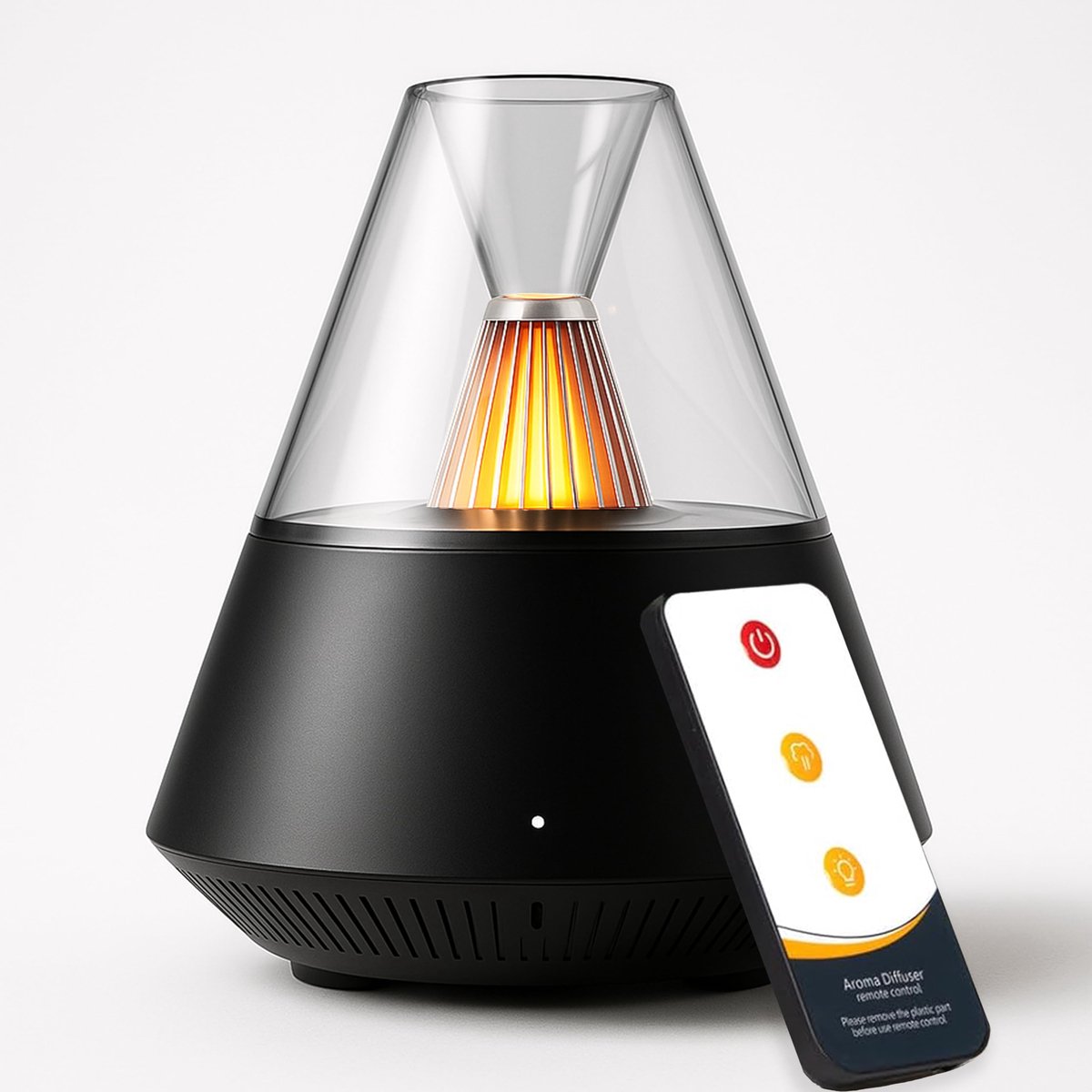 SnelShoppen - Aroma Diffuser Ultrasone Luchtbevochtiger voor Essentiële Oliën met LED-Verlichting, Slimme Aromatherapie, Stil, 16u Werkingstijd, Inclu