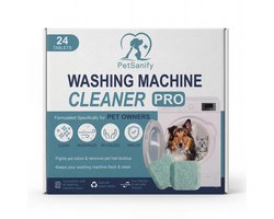 Pet sanify Wasmachine Reinigingstabletten - Verwijdert dierenhaar, bacteriën en geurtjes - Washing Machine Cleaner - 24 tabletten