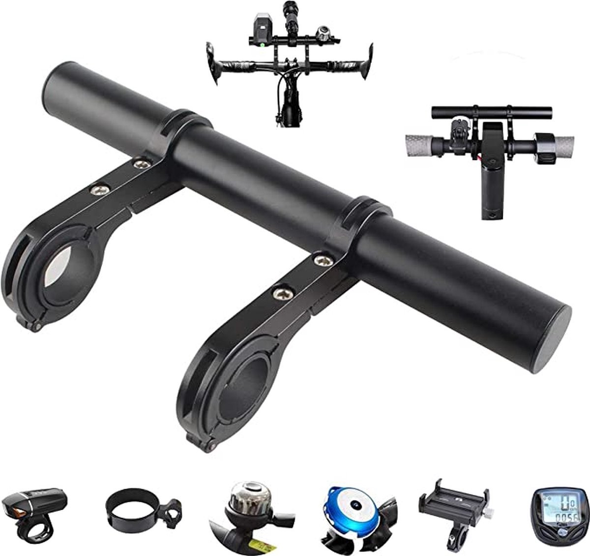 Han-Bar® Stuurverlenger voor Fietsen en Scooters: Meer Ruimte voor Uw Accessoires