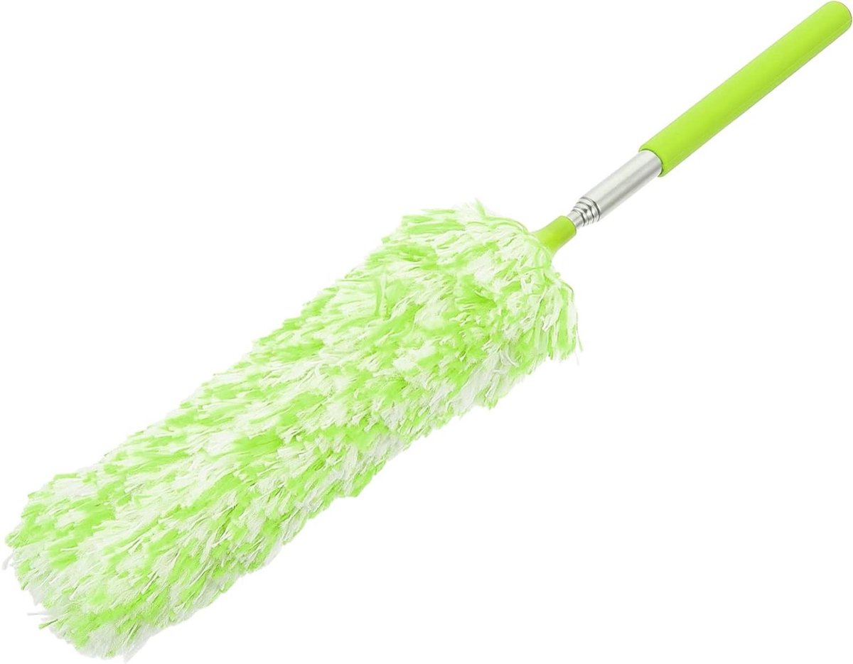 Microfiber Stofdoek - Wasbare Stofborstel - Huis en Auto Reinigen - Uitschuifbare Steel - 32 cm - Grijs