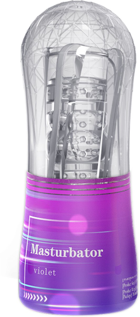 Cup Masturbator - Paars/Transparant