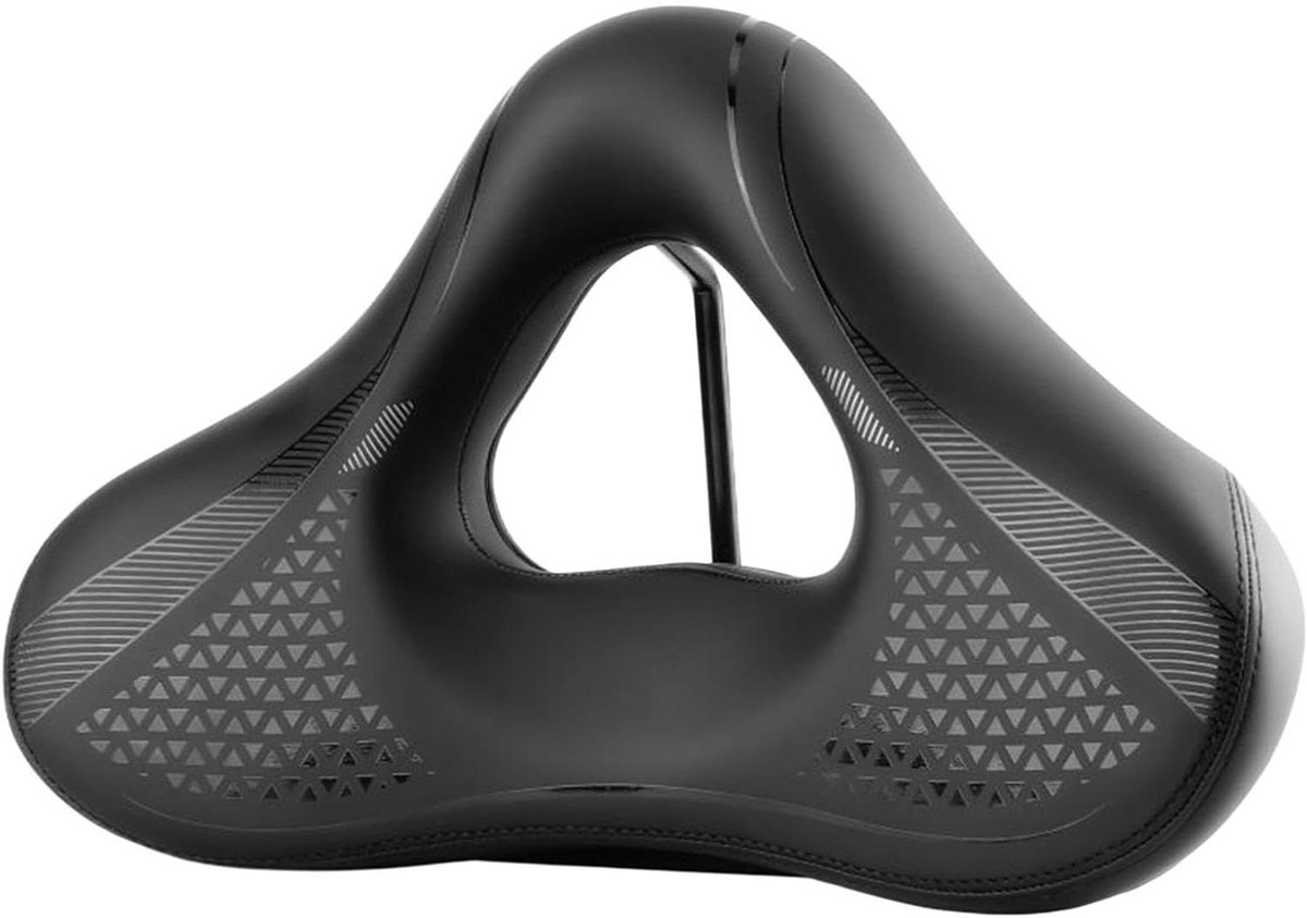 Fietszitkussen - Fietszadel - Comfortabel Fietsen - Schokabsorberende laag - 26x19x8 cm - Zwart
