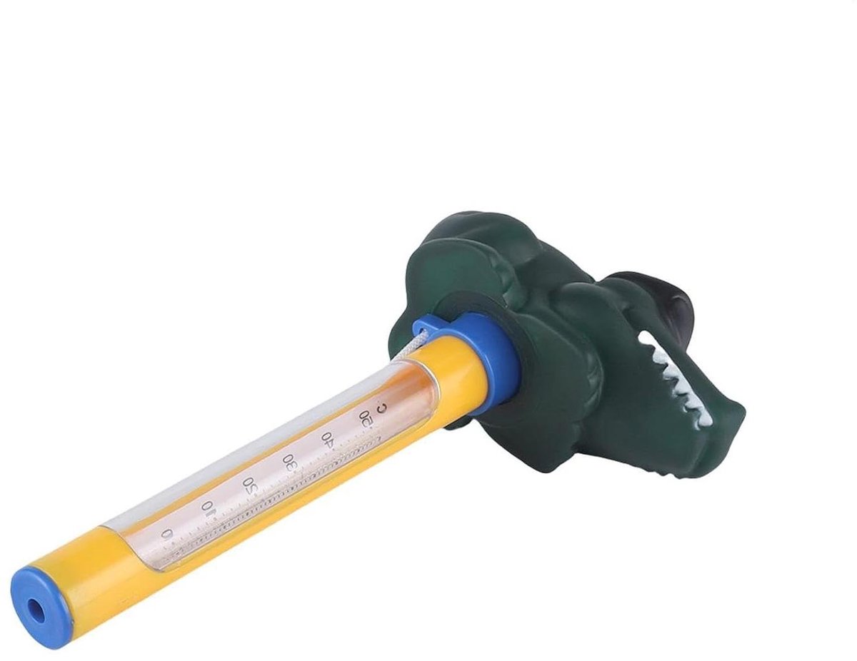 Drijvende Zwembadthermometer - Badthermometer Watermeter - Water Temperatuur Meten - Cartoon Speelgoed Design - 21 cm - Groen
