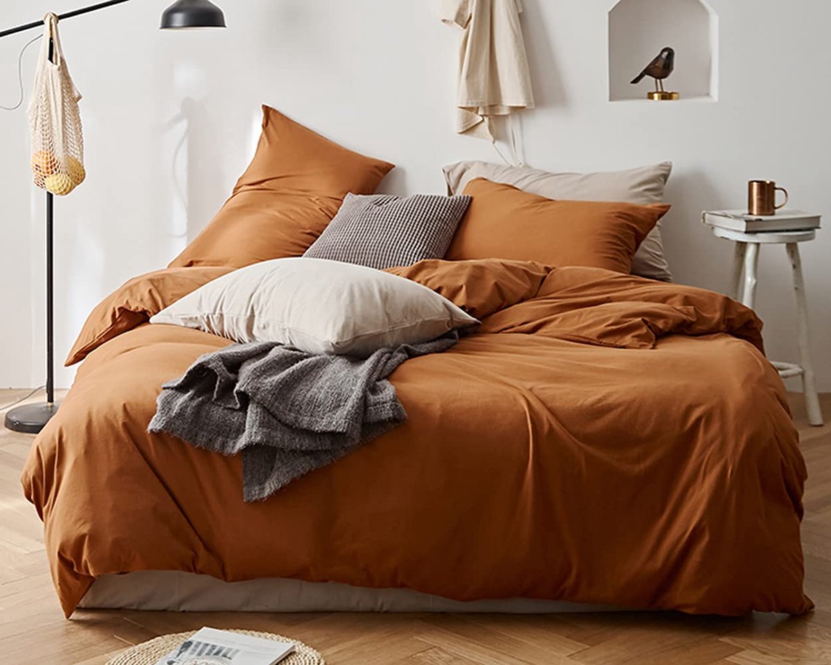 SnelShoppen - Hoeslaken 140 x 200 cm tot 30 cm Matrashoogte, Zacht Jersey Microvezel Boxspringbed Laken Karamel Bruin voor Topper en Linnen
