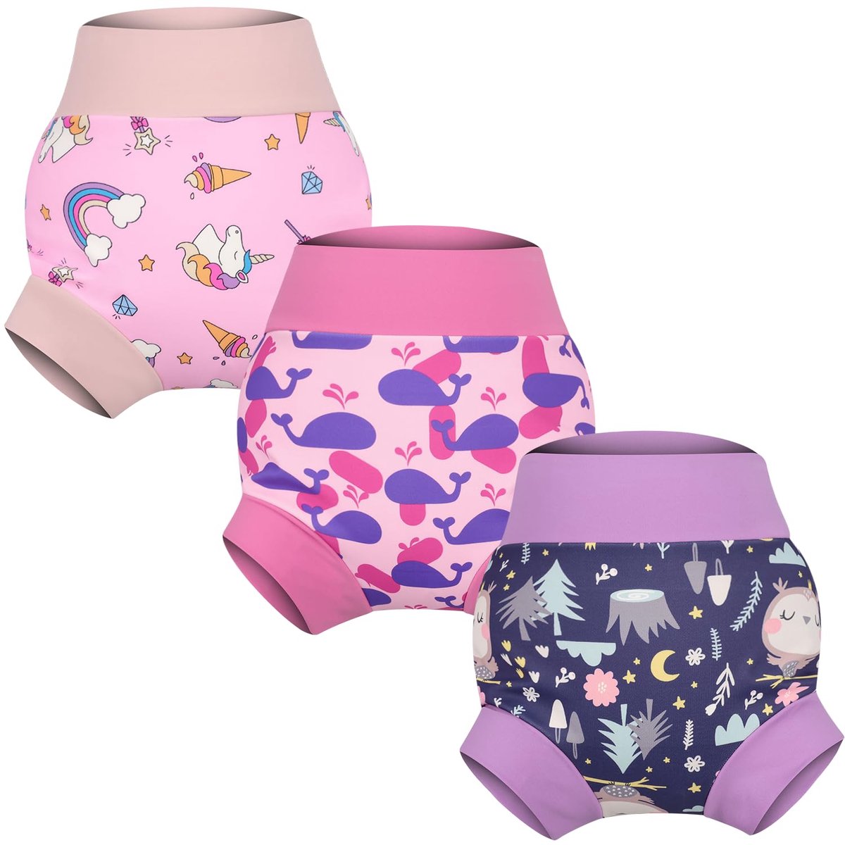 SnelShoppen - Herbruikbare zwemluiers voor jongens en meisjes - 3-pack baby zwemluiers - Milieuvriendelijk - Comfortabel en veilig - Ideaal voor zwemb