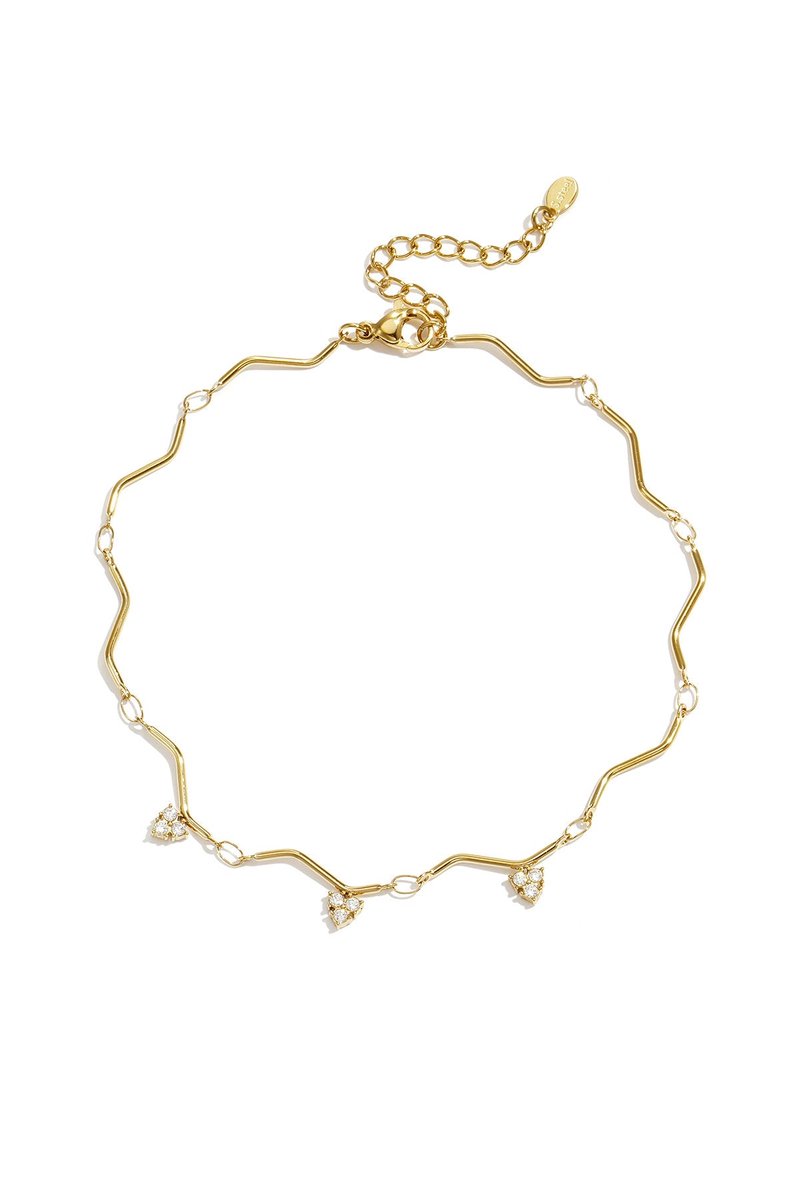 Cleo - Enkelbandje - Goud - Stainless Steel - - Goudkleur