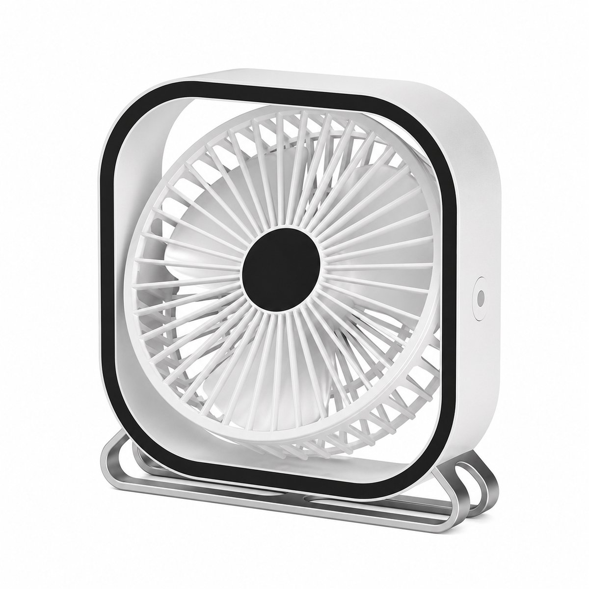 Gloovon® USB Ventilator Bureau - Stille Tafelventilator - 3 Snelheden - 90° Kantelbaar - Compact Mini Design - Wit