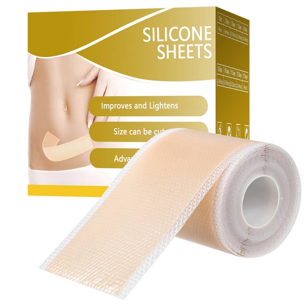 Dailygoods- Littekentape 5 x 300 cm - Siliconen Littekenstrips - Waterdicht - Comfortabel - Niet-irriterend - Geschikt voor alle huidtypes
