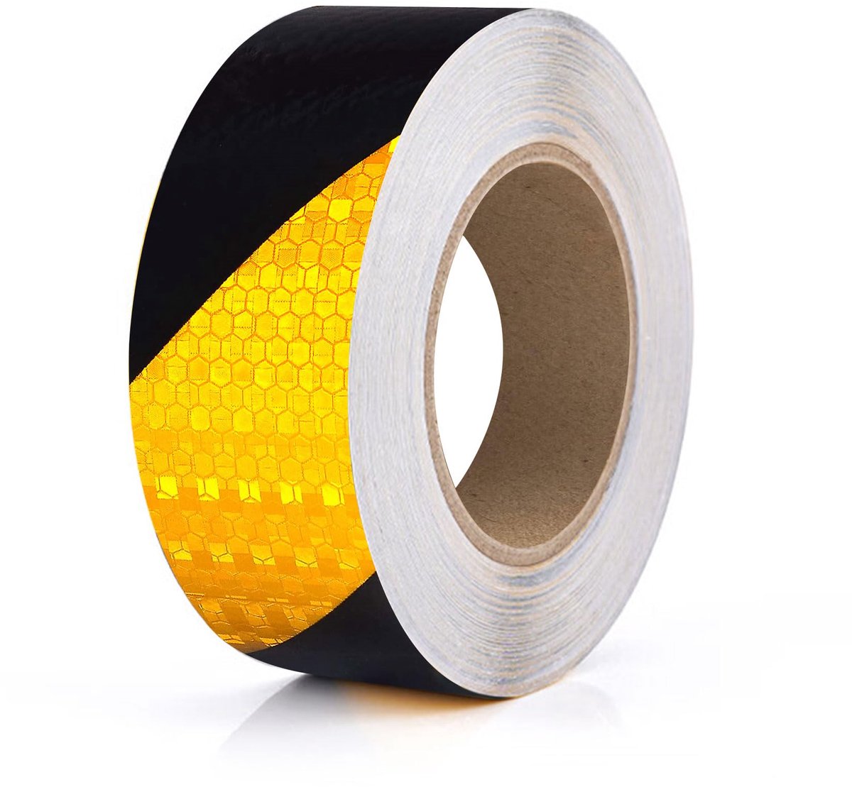 Dailygoods - Gele Zwarte Zelfklevende Tape - 28 m x 5 cm Veiligheidsmarkering Tape