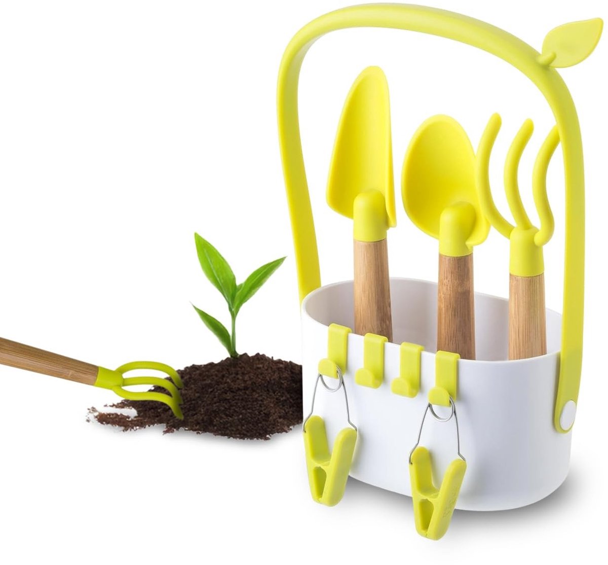 Dailygoods - Set van 3 Tuingereedschappen met Opbergdoos - Ergonomisch en Duurzaam