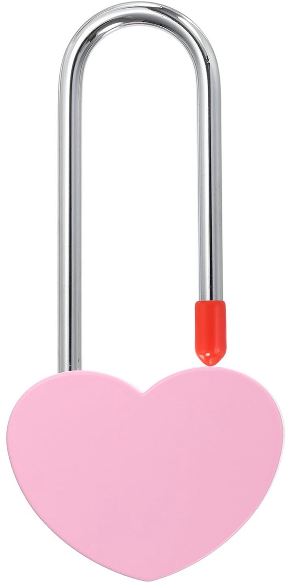 Dailygoods - 3,9 Inch Hart Hangslot zonder Sleutel - Romantisch Liefdesslot voor Geliefden