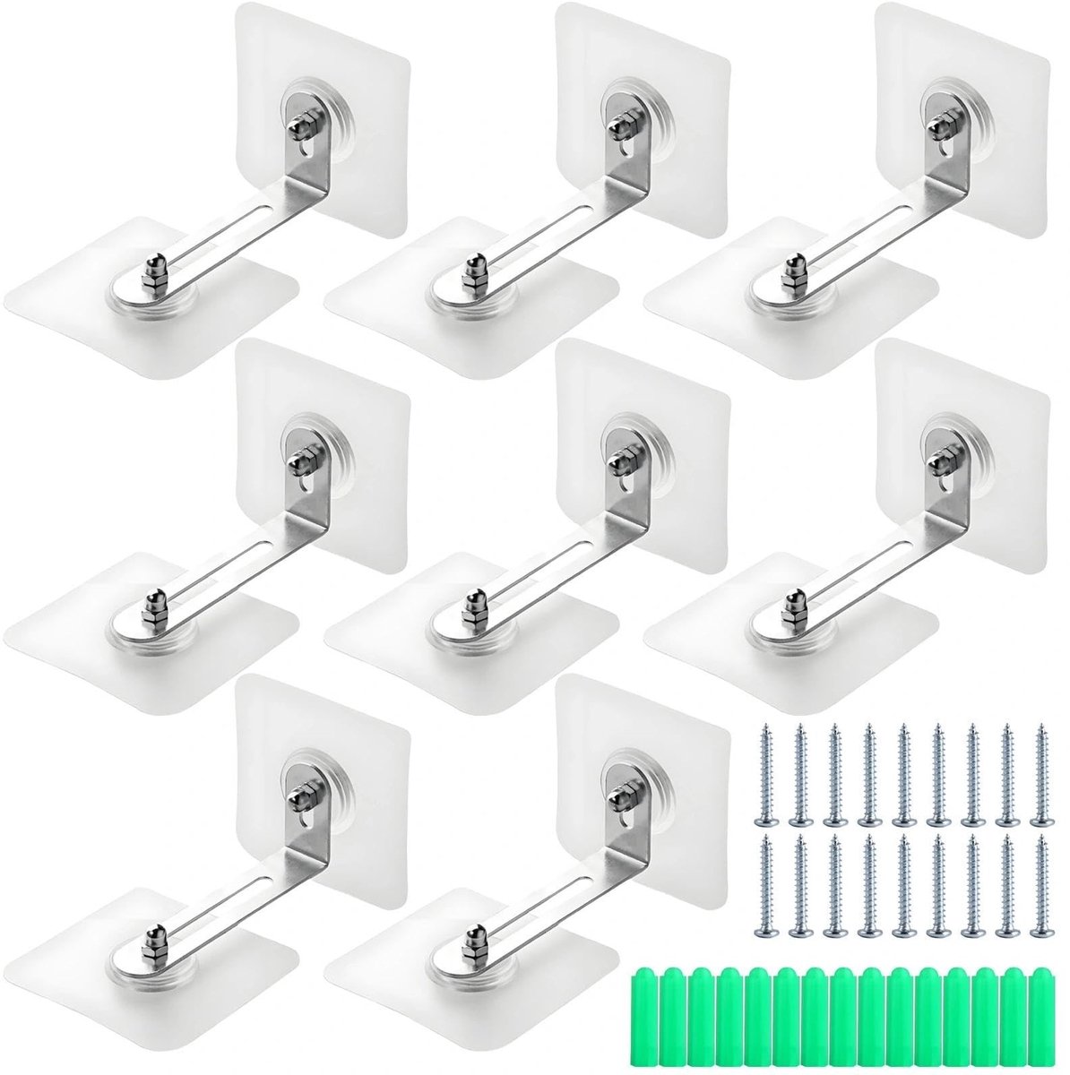 Dailygoods- Meubelbeveiligingset 8 Stuks - Kantelbeveiliging - Wandanker - Veiligheidsanker - Meubelbevestiging - Hoogwaardig PVC - Meubelanker