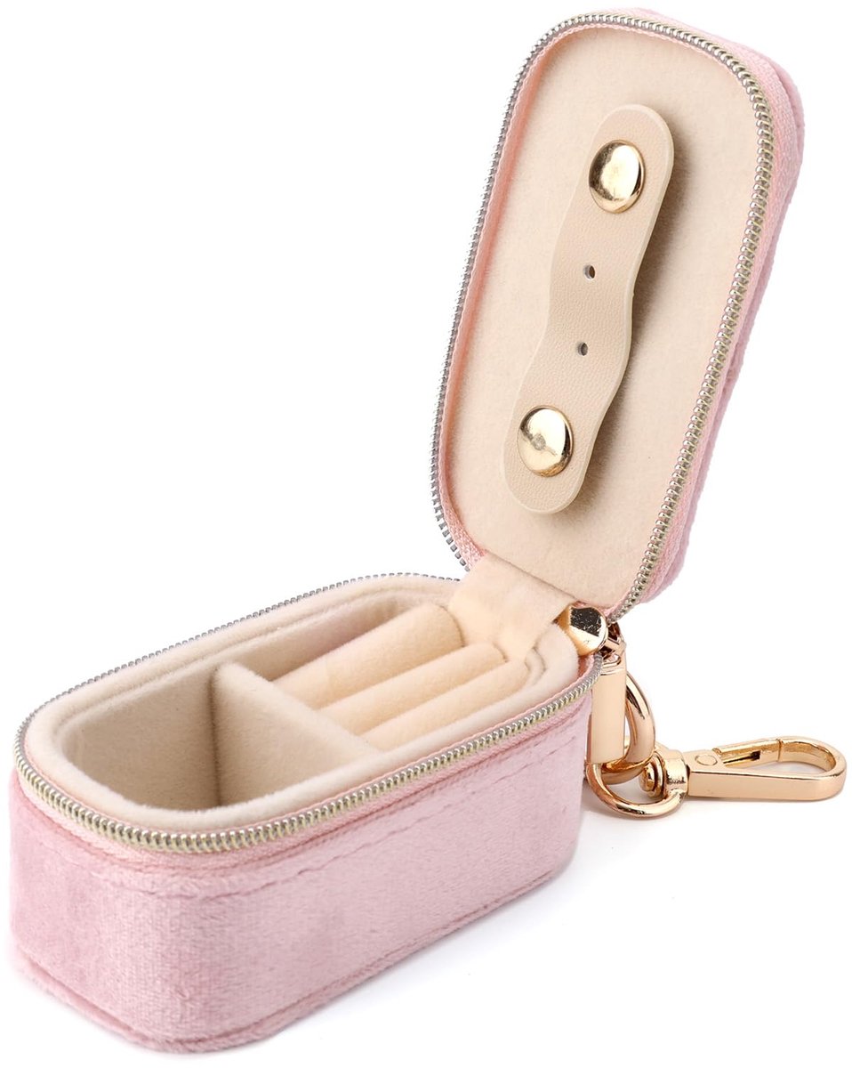 Dailygoods - Fluwelen Mini Sieradendoos - Perfect voor Oorbellen en Ringen
