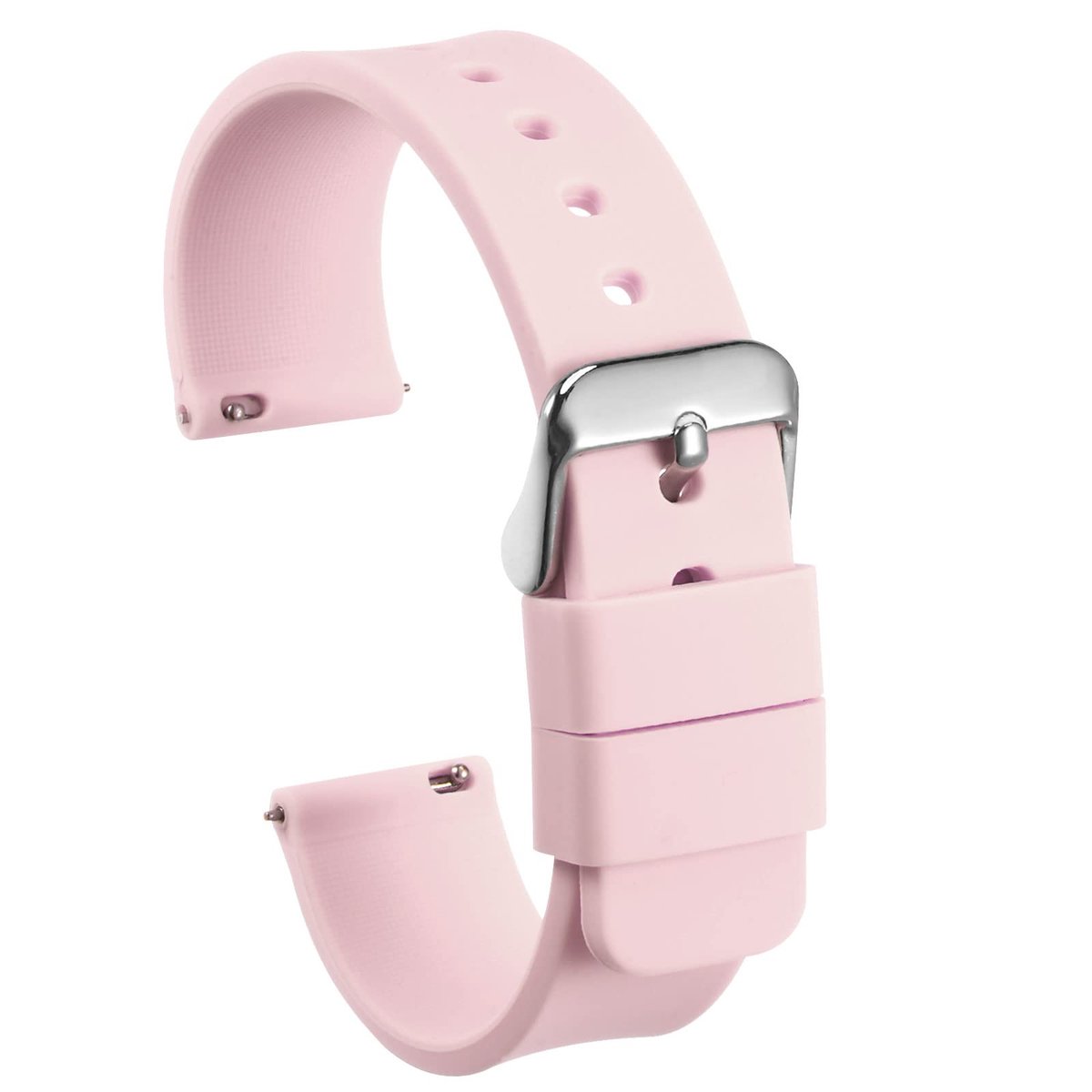 Dailygoods - Silicone Horlogeband 12mm - Snelle Vervangband voor Heren en Dames - Roze