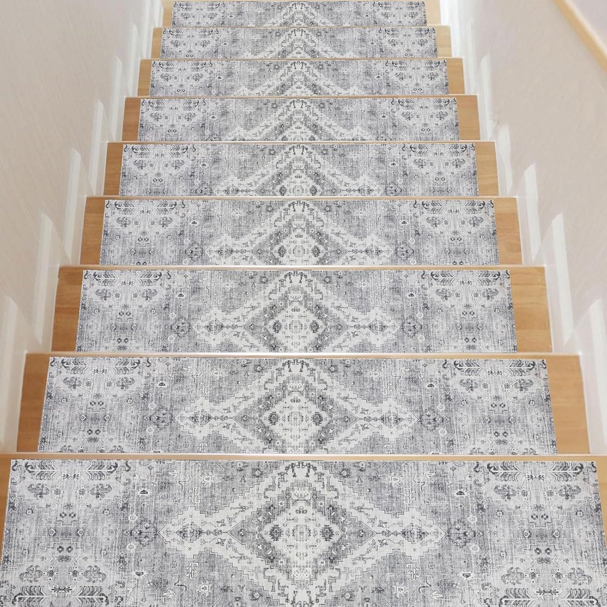 Dailygoods - 15 Stuks Antislip Trapmatten voor Houten Trappen - Veilige Traplopers voor Binnen