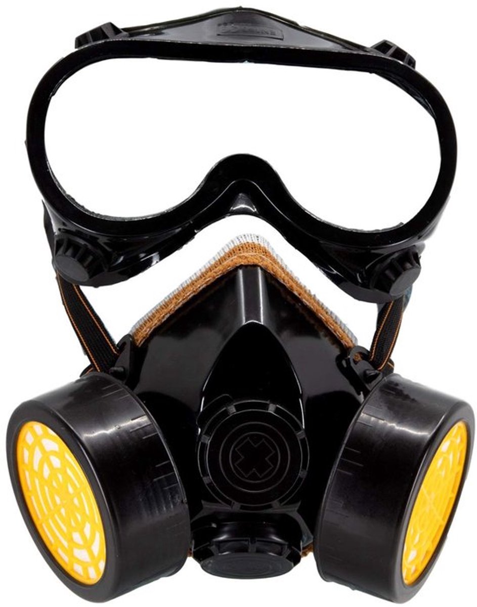 Respirator Masker en Bril Set - Volwassenen Kostuumaccessoire voor Halloween en Cosplay