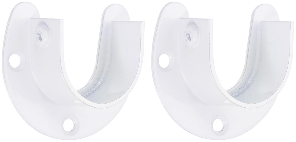 Dailygoods - Kabinet Bar Slide Holder U-Vorm voor Kasten en Gordijnen - 2 Stuks
