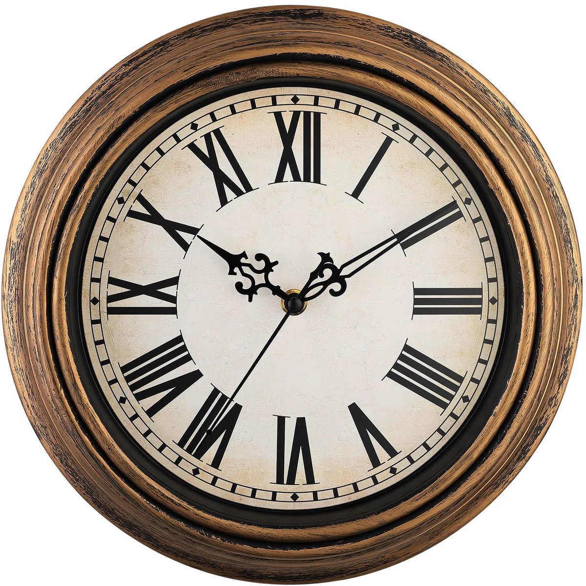 Dailygoods - Plumeet Retro Wandklok - 12 Inch Stille Quartz Klok