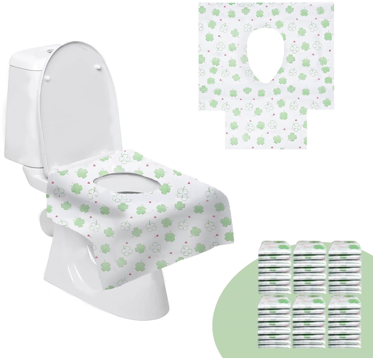Dailygoods - 40 Stuks Wegwerp Toiletzittingen - Hygiënische Toiletbeschermers voor Reizen