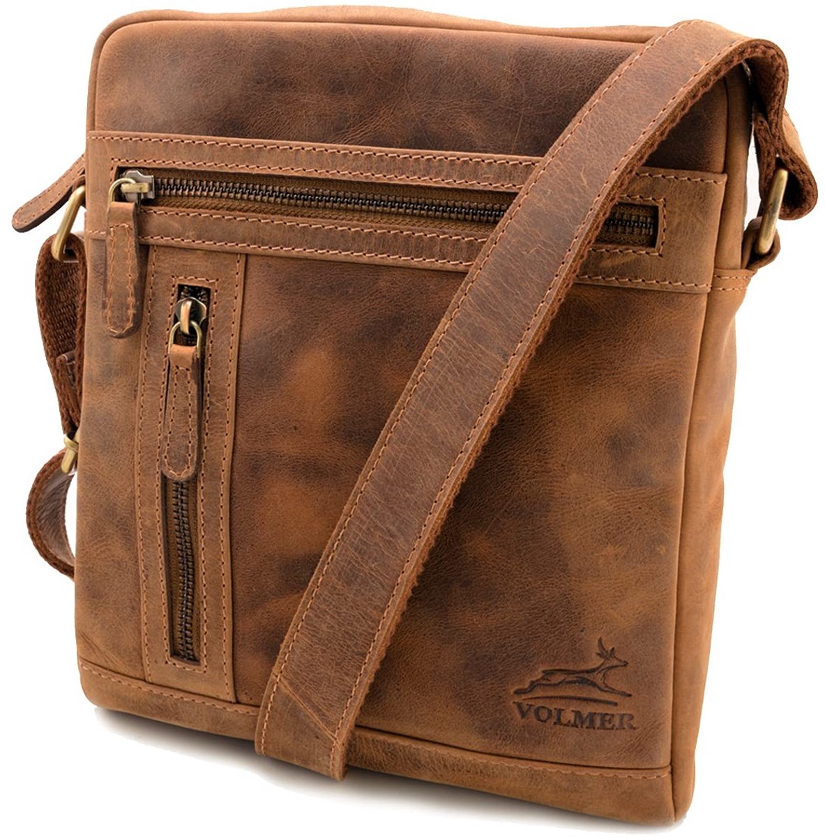 Dailygoods - 100% Echt Leren Schoudertas - Reis- en Handtas voor Mannen en Vrouwen