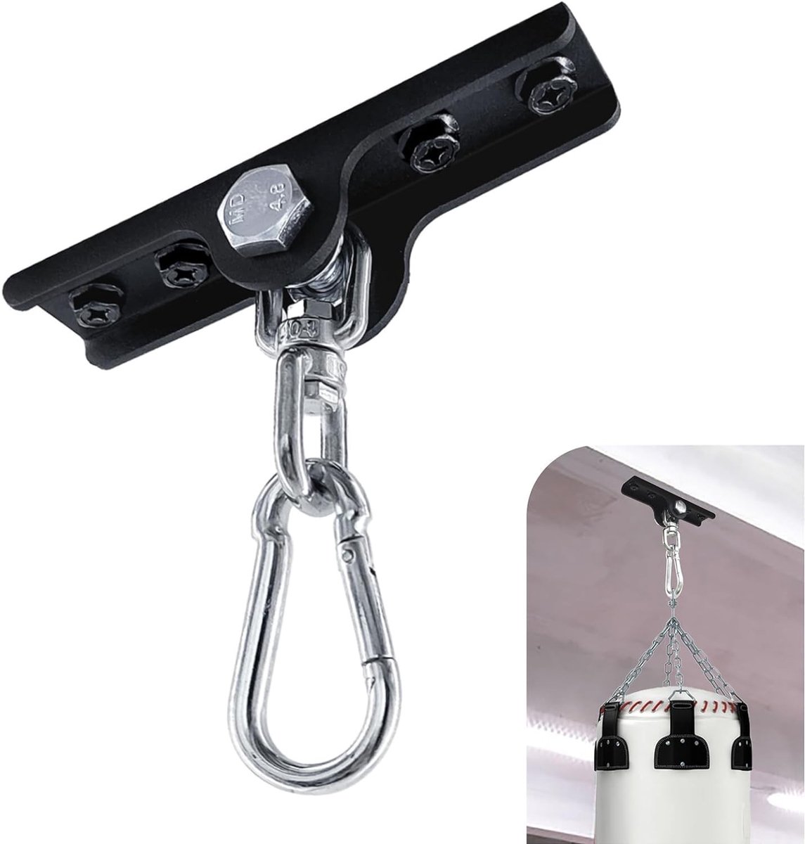 Dailygoods - Heavy Duty Bag Hanger voor Bokszakken - 360° Rotatie Bevestiging