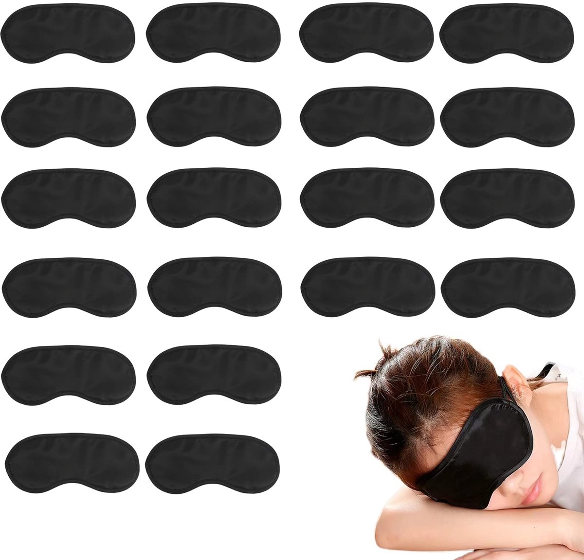 Dailygoods - Slaapmasker Set van 20 - Lichtblokkerend Oogmasker voor Diepe Slaap