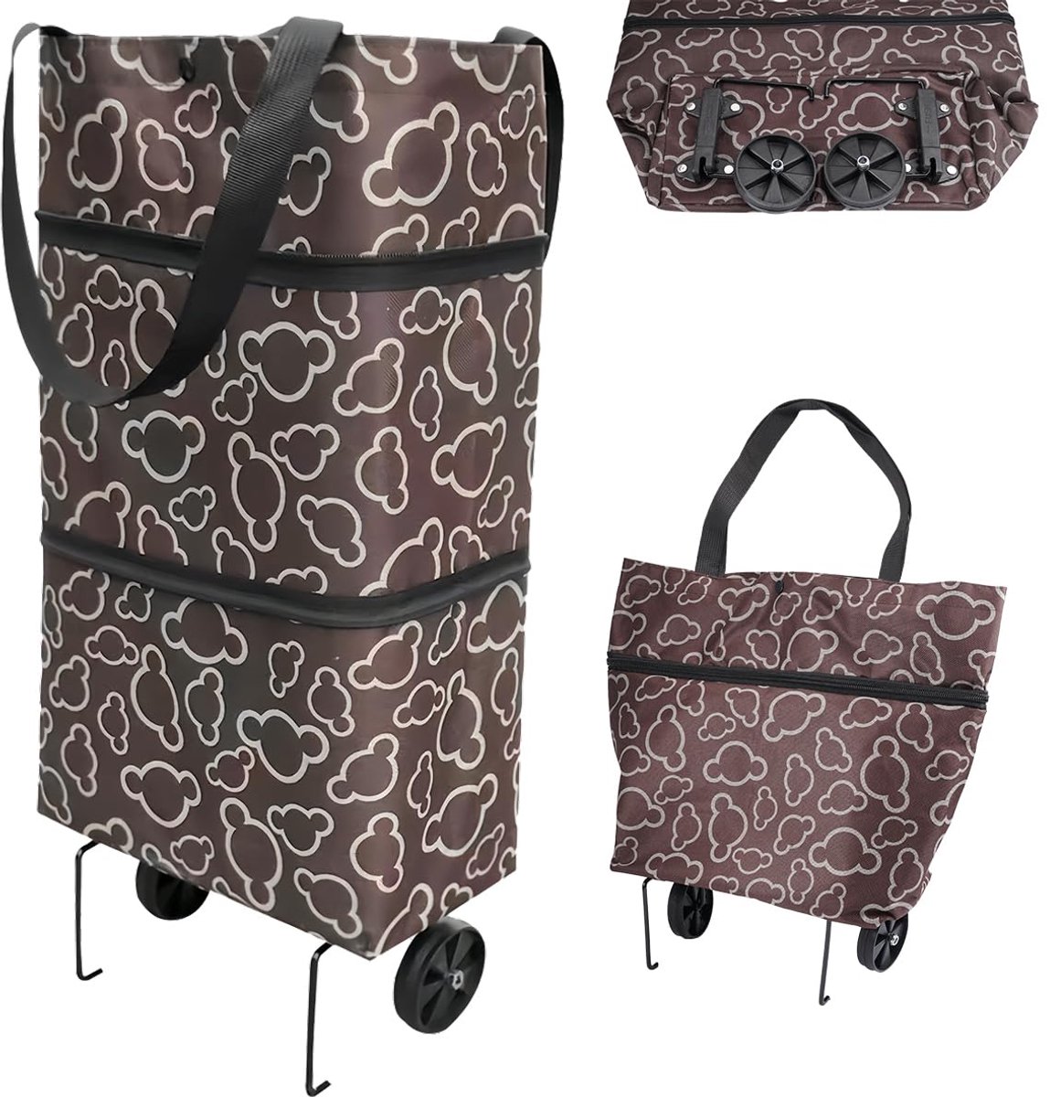 Dailygoods - Vouwbare Winkelwagen met Wielen - Multifunctioneel en Robuust