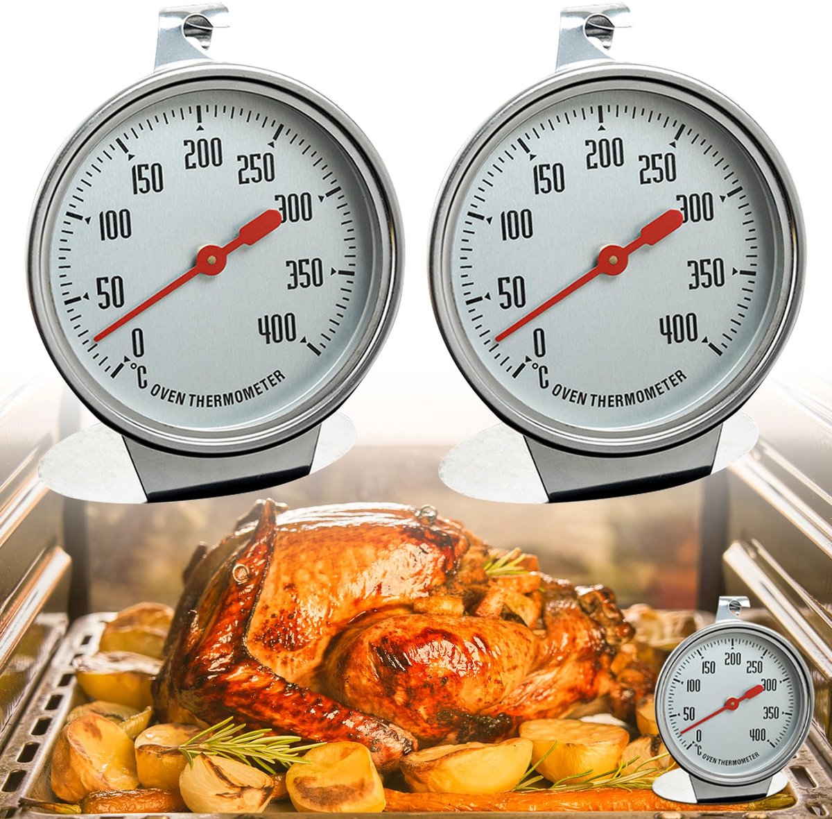 Dailygoods - Oven Thermometer Set - 2 Stuks, Digitale Weergave
