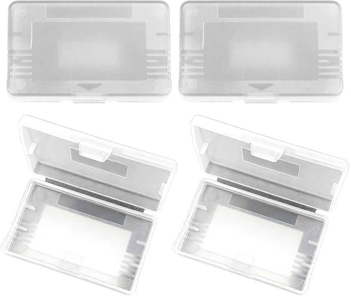 Dailygoods - Set van 4 Transparante Beschermhoezen voor Game Boy Advance Speelpatronen