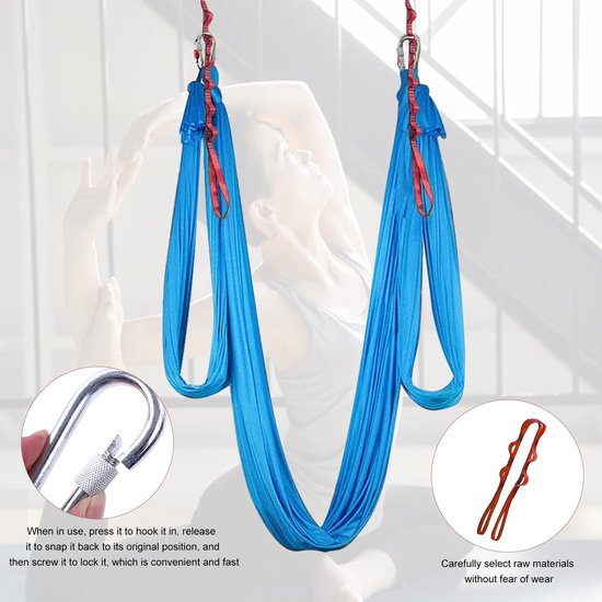 Dailygoods - Daisy Chain yoga-hangmat met verstelbare riem en karabijnhaken van Dailygoods — afbeelding 2