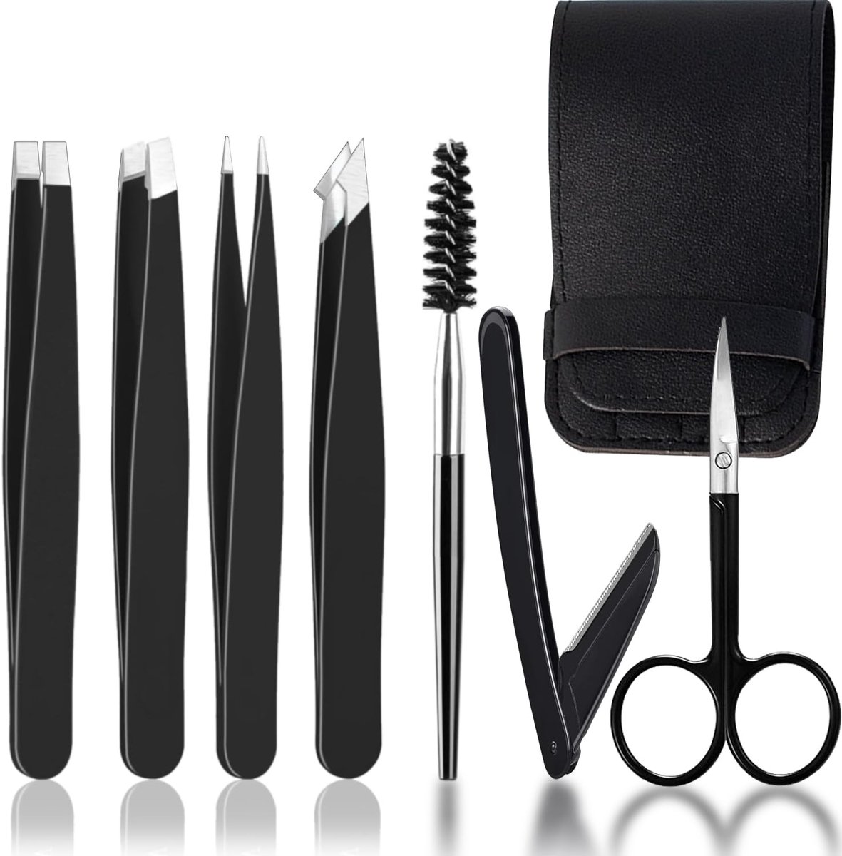 Dailygoods - Professionele roestvrijstalen pincet set voor gezichtshaar
