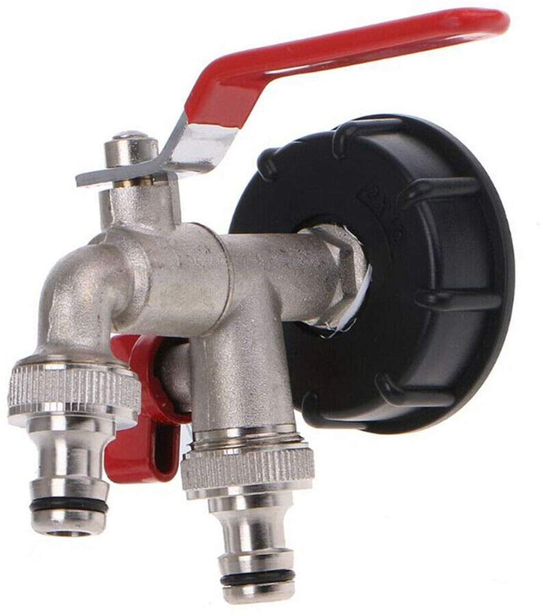 Dailygoods - Afvoerkraan Messing met Dubbele Ventielen - Voor Tuin en Industrie