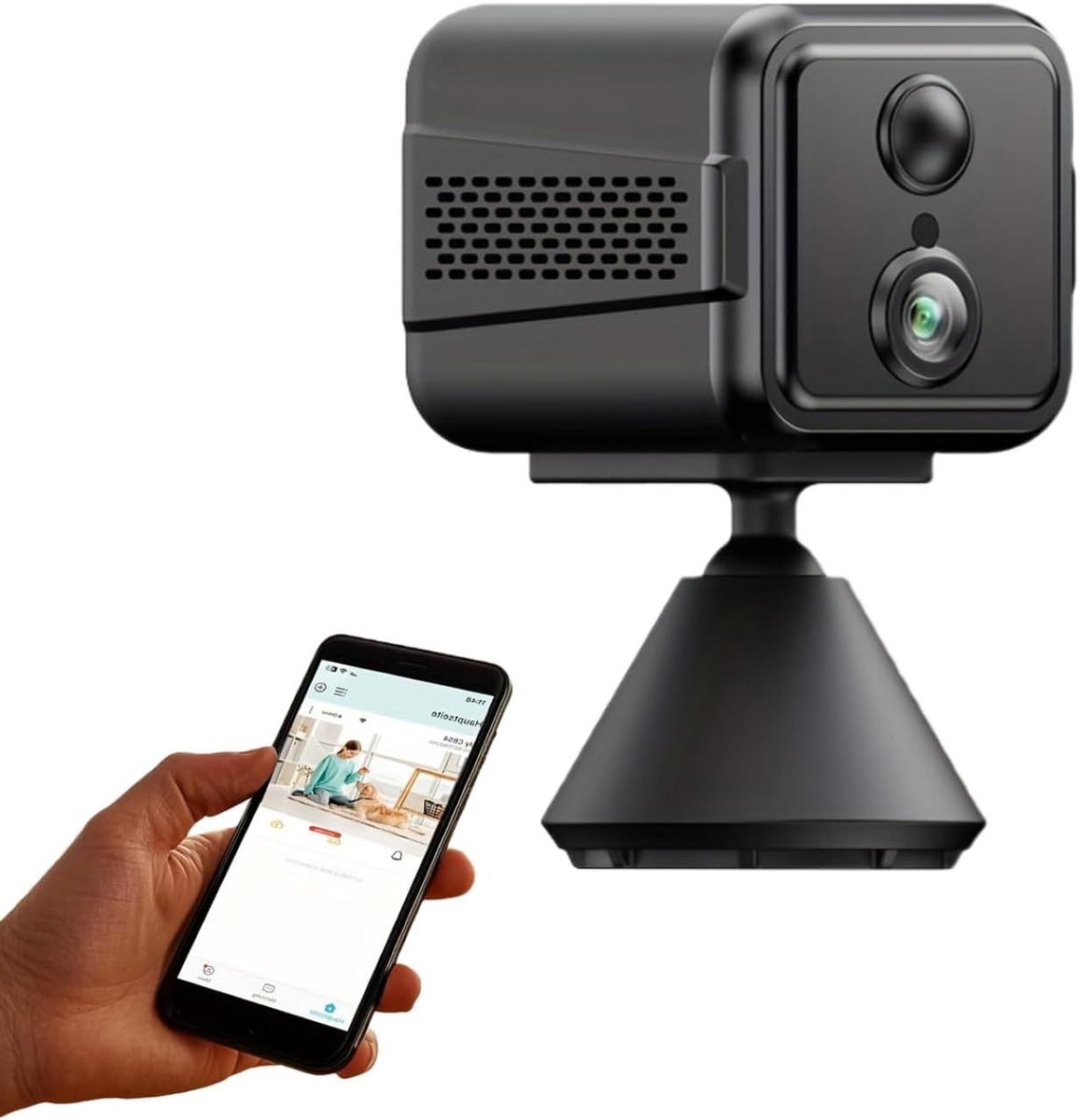 Binnencamera - IP Camera Beveiligingscamera - Huisbeveiliging - Slimme Menselijke Detectie - 4K Ultra HD - Wit