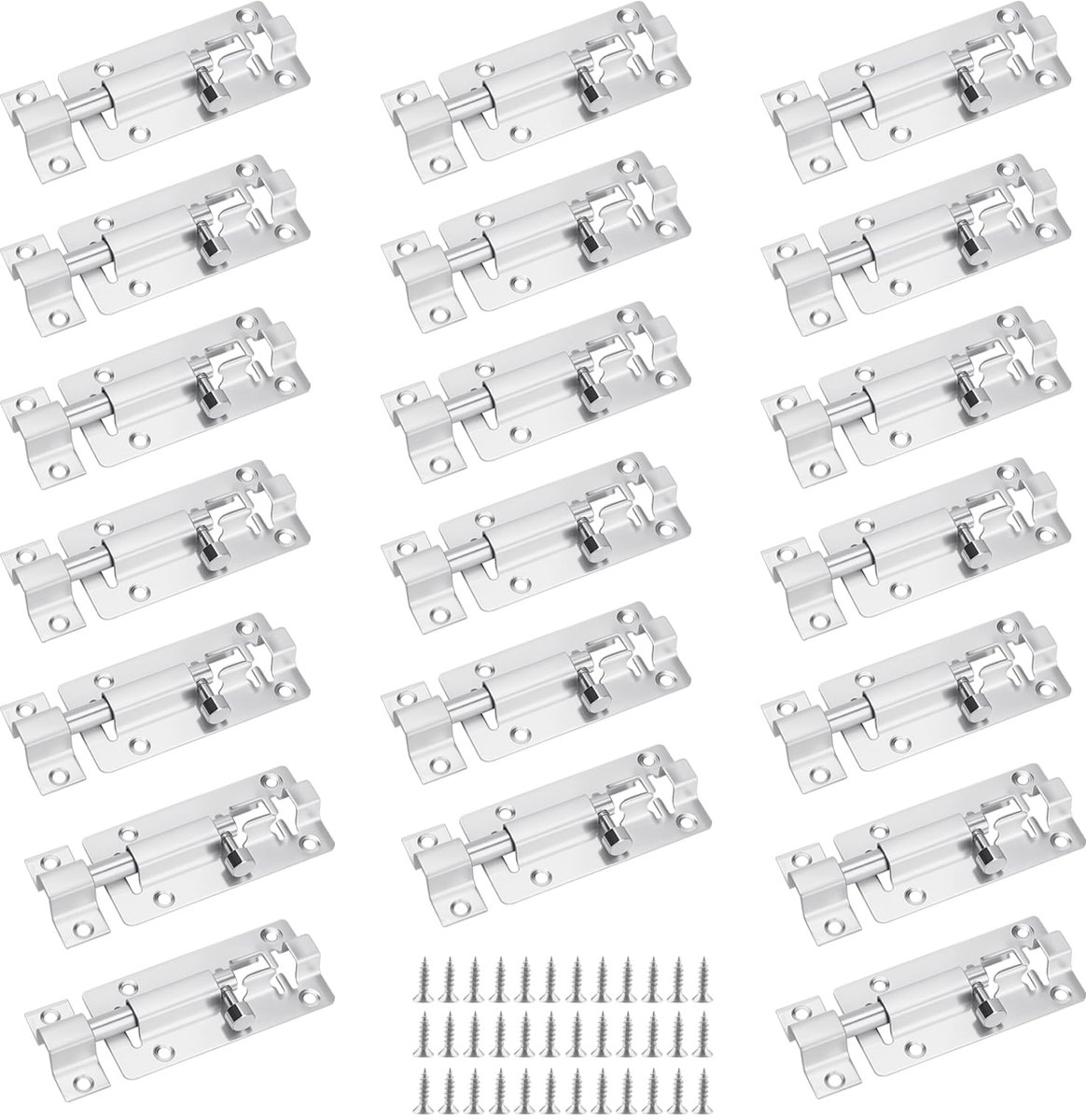 Dailygoods - 20PCS 3 Inch Deurslot - Schuifgrendel voor Poorten en Ramen
