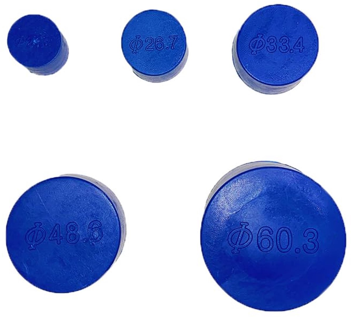 Dailygoods - Set van 25 Ronde Plastic End Caps in 5 Maten - Geschikt voor Vullen en Afdekken van Buizen