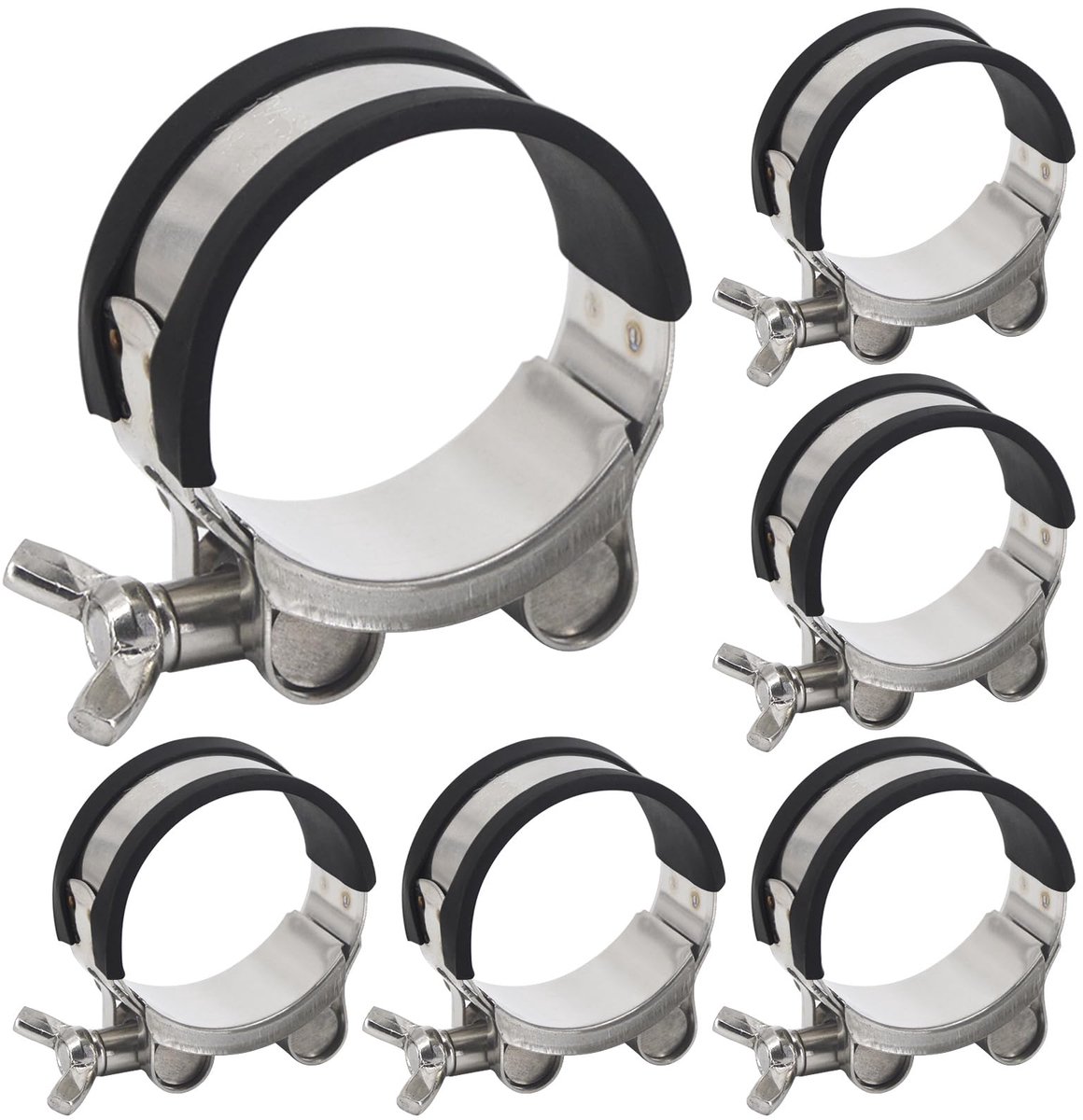 Dailygoods - Heavy Duty T Bolt Slangklem - 6 Stuks 29-31mm Roestvrij Staal