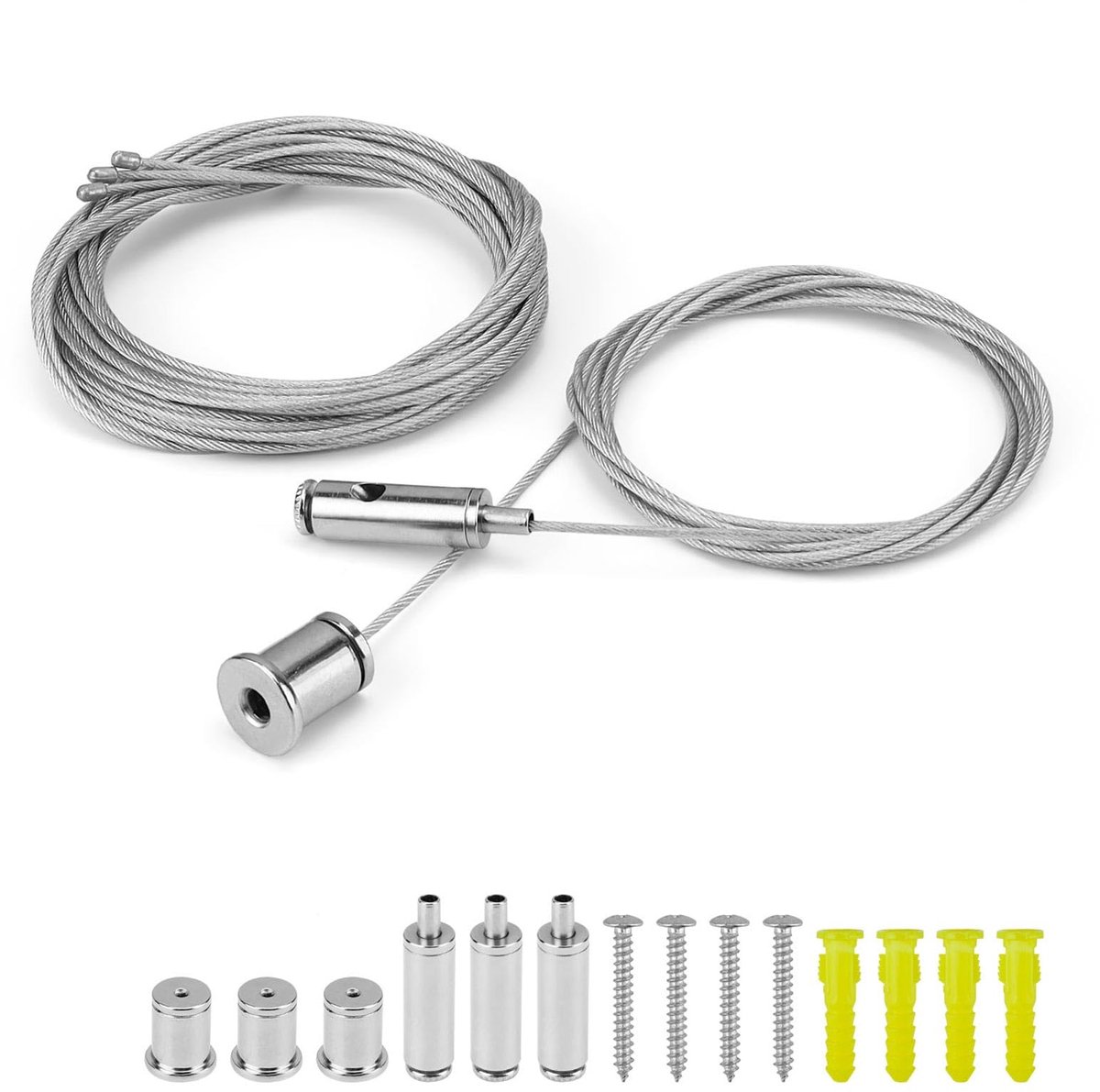 Dailygoods - 4 Stuks Verstelbare Kabel Hangers voor Fotopanelen en Plafondinstallatie