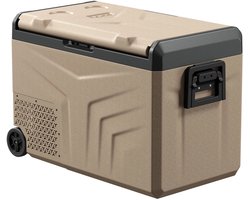 YOLCO TCX50 Sand - Compressor Koelbox - 50 Liter - Dual Zone Koelen en Vriezen - 12V 24V 230V en Zonnepaneel