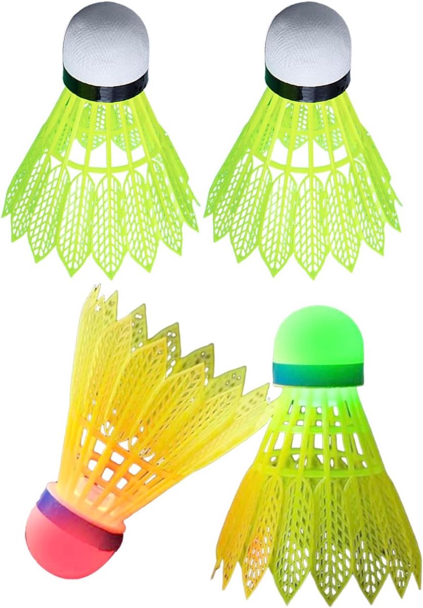 LED Badminton Shuttles - Verlichte Vliegers - Avondwedstrijden - Winddicht Ontwerp - Standaard Maat - Wit