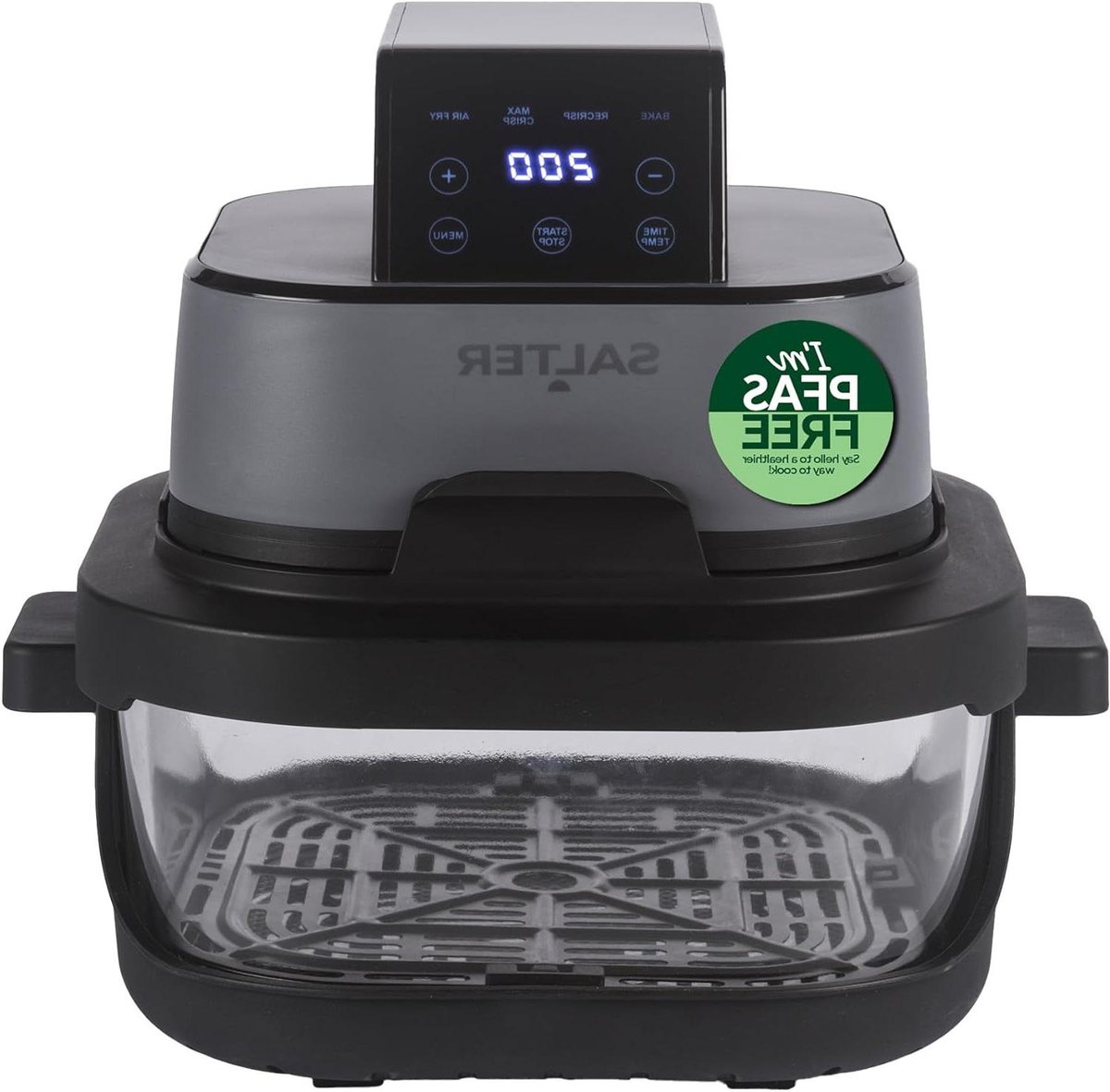 Draagbare Airfryer - Compacte Airfryer - Mealprep Gemak - Verwisselbare Schalen - 4 Liter - Grijs