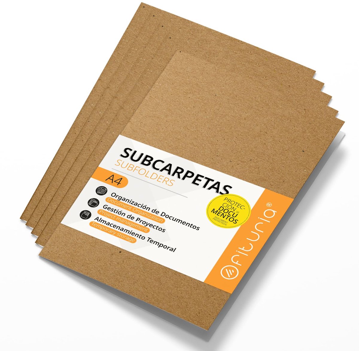 SnelShoppen - Kraftpapier Submap A4 Tweekleurig 240g - 50 Onder Mappen voor Documenten - Ideaal voor Kantoor, Thuis en School - Perfect voor Ordenen e