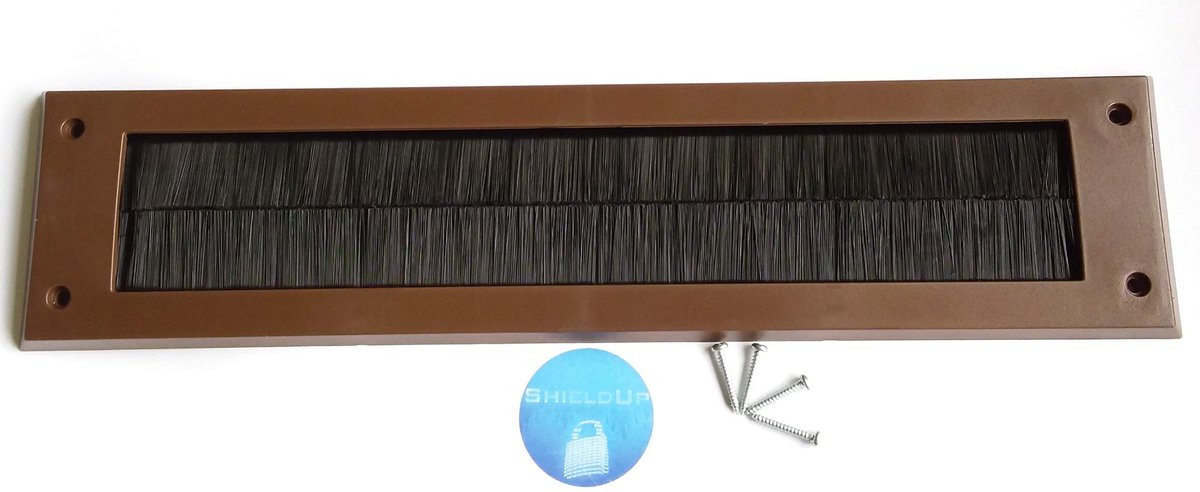 SnelShoppen - Bruine Brievenbus Tochtstopper - Effectieve Tochtbeschermer van Hoogwaardig Materiaal - Ideaal voor Huis, Tuin en Kantoor - Elegant Desi