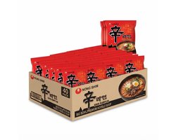 Grootverpakking Nong Shim Shin Ramyun Instant Noedelsoep Pittig - Voordeelverpakking 40 Stuks van 120g - Koreaanse Stijl Pittige Ramen Met Kajal Sticker