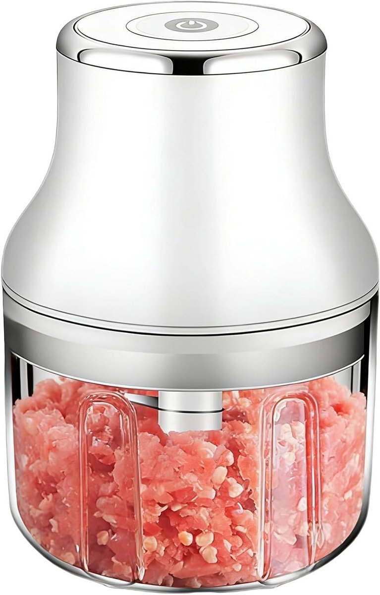 Keukenmachine Hakker - Groente Verwerker - Snel Ingrediënten Snijden - Draadloos Oplaadbaar - 250ml Capaciteit - Zwart