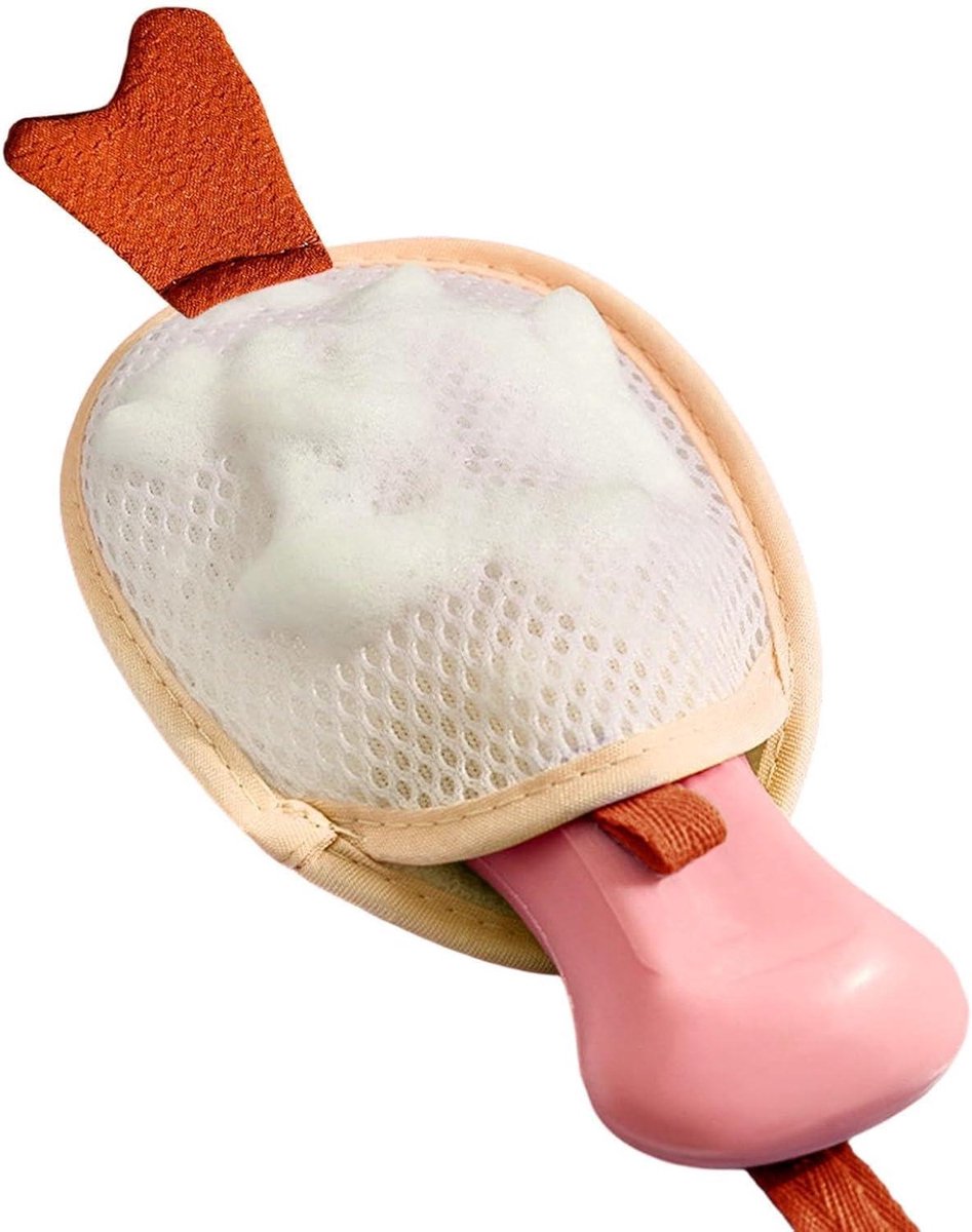 Zeepzakje met Dierenprint - Douche Spons - Lichaam Reinigen - Dubbelzijdig Ontwerp - 15 x 12 cm - Multicolor